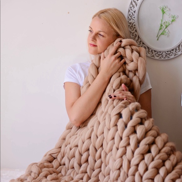 Handmade Chunky Knit Blanket